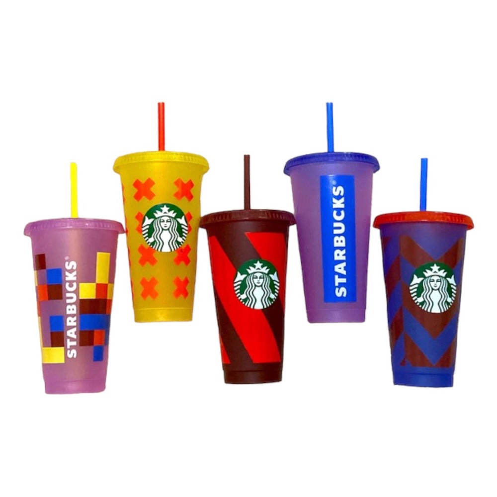 Starbucks 24 oz Summer 2021 Abstract Cold Cups Pack/5